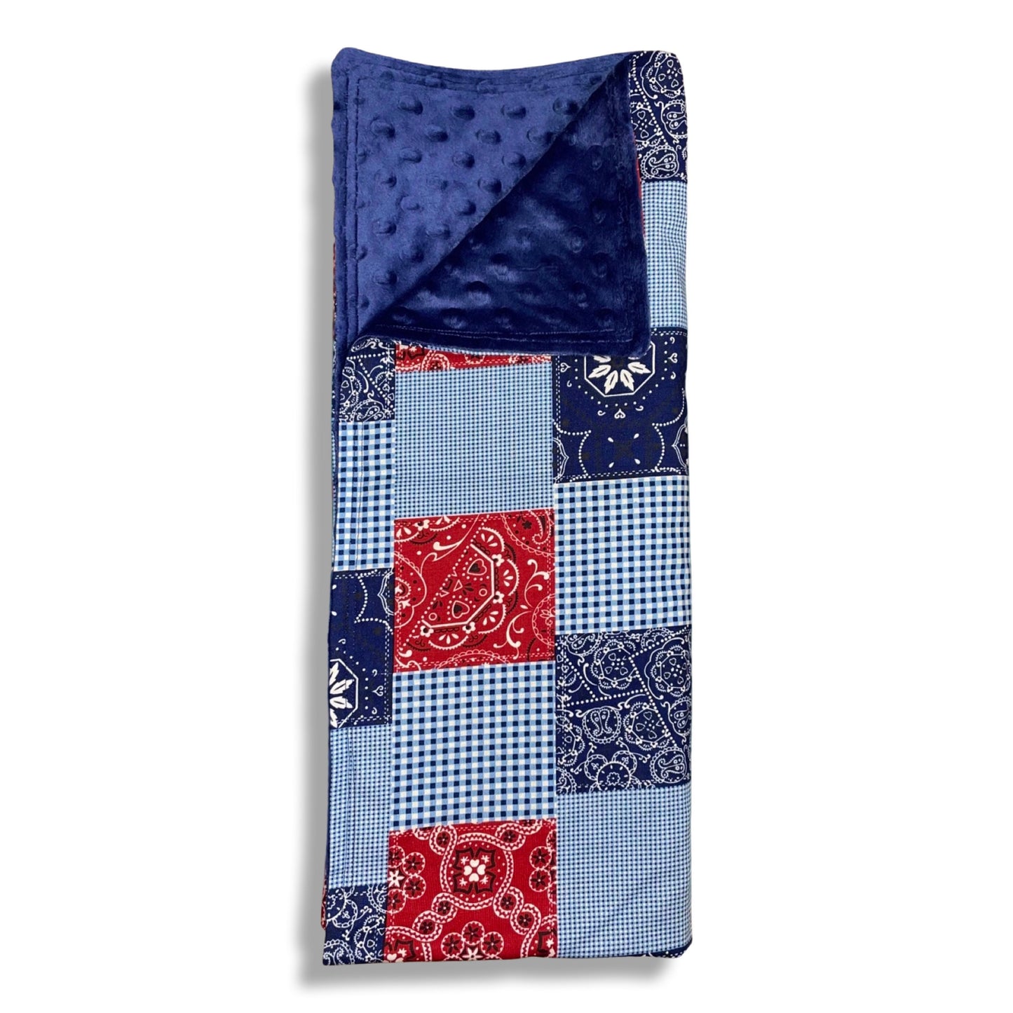 Blue & Red Rodeo Quilt Baby Blanket